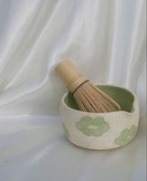 Accessoire de thé bol Matcha en céramique de Style Ins jaune pour petite amie, décor à la maison de cuisine, cadeau de Noël d'anniversaire
