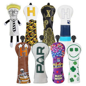 Funda para palo de golf híbrido en stock con forro de felpa, accesorios de golf, regalo, bordado, cubierta de cuero PU para palo de golf - Product Image 1