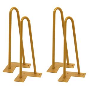 Patas de horquilla de mesa de Metal adecuadas <span class=keywords><strong>para</strong></span> mesa de centro, mesita de noche, silla, proporciona herramientas <span class=keywords><strong>auxiliares</strong></span> + protección de suelo de goma - Product Image 1