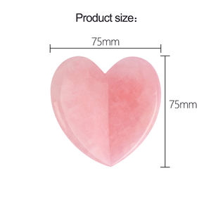 Masseur de grattoir en jade et quartz rose naturel, 100% jade naturel, pour les canaux de dragage et les collocation, outil Guasha - Product Image 5