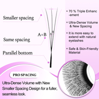 Extensions de cils CoMango 3D 4D 5D en forme de W, cils naturels étroits, légers et doux, bouquets de volume, fournisseurs de faux cils