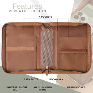 Funda Protectora para Biblia de Cuero Clásica Grande, Muestra Gratis, Estuche de Transporte de Cuero, Bolsa de Iglesia, Funda Portátil para Biblia - Product Image 4