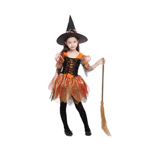 Manufacturer wholesale children's festival stage performance costume girl witch costume