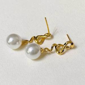 22453 Accesorios de Perlas DIY, Plata S925, Base para Pendientes, Diseño Serpiente Moteada, Joyería de Plata, Pendientes para Perlas de 9-13mm, Pendientes de Moda - Product Image 3