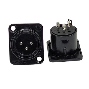 <span class=keywords><strong>Mini</strong></span> prise XLR 3 broches mâle/femelle noire à <span class=keywords><strong>souder</strong></span>, prise XLR femelle 3 broches à monter sur panneau, prise XLR mâle, connecteur audio 3 voies - Product Image 2