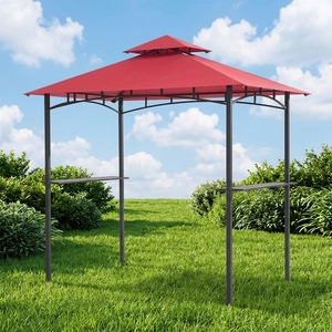 Gazebo Metálico Pequeño para Jardín y Camping, Carpa para Barbacoa en Venta, Color Rojo - Product Image 1