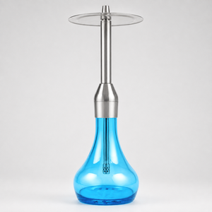Cachimba Premium de Acero Inoxidable V2A con Base de Vidrio Grueso, Difusor Ajustable de 50cm, Manguera Única, para Lounge Bar, OEM - Product Image 4