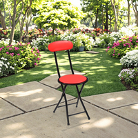 Chaise de jardin pliable miniature portable pour la plage, le restaurant, l'ameublement extérieur