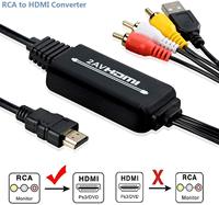 Ugreen — câble RCA vers HDMI, avec câble de chargement USB, Mini AV 3RCA, CVBS Composite, adaptateur convertisseur 1080P