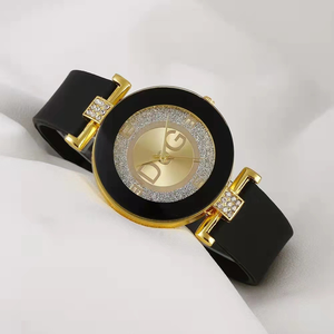 <span class=keywords><strong>Orologio</strong></span> da <span class=keywords><strong>Donna</strong></span> al Quarzo LP51 Nuovo Arrivo, Cassa in Lega di Lusso, Cinturino in Silicone, Design Oro <span class=keywords><strong>Nero</strong></span>, Classico ed Elegante per il Tempo Libero - Product Image 5