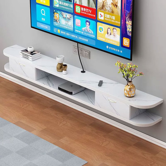 Modern Minimalist Suspended TV Cabinet, TV Stand, TV Set-top Box Storage Rack