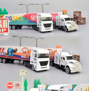 Camión de juguete de metal fundido a presión 1:64 con logo personalizado, modelo de camión de aleación, camión de contenedores americano de alta calidad para niños, juguetes de metal fundido a presión. - Product Image 4