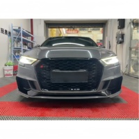 Pare-chocs avant style RS3 avec échappement quadruple, diffuseur, calandre de pare-chocs avant, kit carrosserie pour Audi A3 8V.5 2017 2018 2019 2020