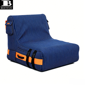 Chaise longue gonflable de luxe résistante à l'eau, canapé-lit flottant pour piscine avec housse en tissu pour patio, jardin, camping, maison - Product Image 5