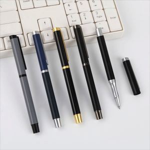Stylo bille en métal de haute qualité avec logo, stylo roller de luxe, stylo fin pour signature, idéal pour la promotion d'entreprise et les cadeaux - Product Image 1