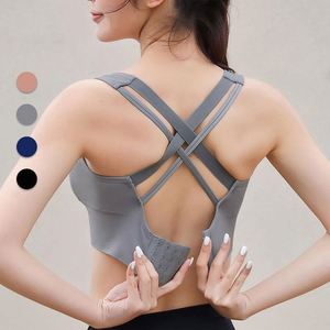 Hauts de sport innovants, soutiens-gorge de sport sexy à bretelles torsadées avec coussinets moulés, sous-vêtements de fitness haut de gamme pour femmes - Product Image 4