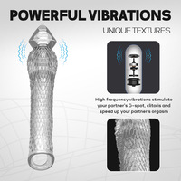 Manchons réutilisables pour hommes pour retarder l'éjaculation, avec anneau vibrant pour pénis, manchon extenseur de pénis doux pour agrandir le pénis
