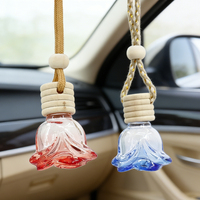 Diffuseur de parfum pour voiture suspendu, 6 ml, 10 ml, logo personnalisable, coloré, aromathérapie, flacons en verre vides pour parfum