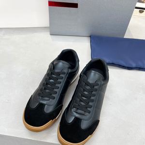Chaussures de marche authentiques et saines pour hommes et femmes, tendance, décontractées, en cuir véritable souple, avec doublure en maille et empeigne en tissu - Product Image 2