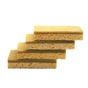Estropajo de pulpa de sisal natural y algodón, rectangular y grueso, para lavar platos, ollas y sartenes en la cocina. - Product Image 1