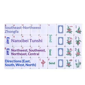 Vente directe d'usine - Jeu complet de 144 tuiles de mahjong américaines en mélamine de 34 mm - Product Image 2