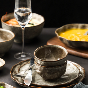 Ensemble de vaisselle en céramique moderne et écologique, conçu sur mesure, 16/18/20/24/48/80 pièces, assiettes pour restaurants, mariages, hôtels - Product Image 3