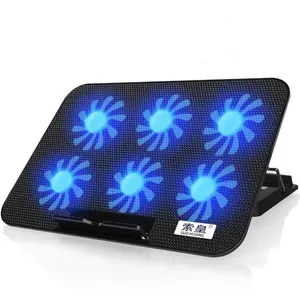 Tấm tản nhiệt laptop chơi game 18 inch, đế tản nhiệt 6 quạt, giá đỡ laptop chơi game có thể điều chỉnh chiều cao, đế tản nhiệt laptop dùng cho văn phòng, trường học, nhà cửa - Product Image 1