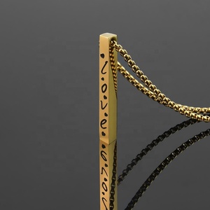 Collares con Nombre Personalizado para Mujer, Collares con Iniciales en Barra, Joyería de Acero Inoxidable, Regalo Personalizado de Aniversario - Product Image 1