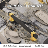 Poignées de tiroir modernes en acier inoxydable de luxe léger, boutons bicolores, petits accessoires de quincaillerie pour armoire de salle de bain, installation facile