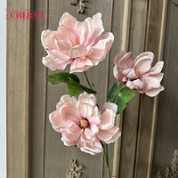 CM-TH1320 Haute Qualité Fleur Soie Nouveau Rétro 3 Têtes Magnolia Fleurs pour Mariage Décor À La Maison