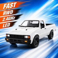 Voiture RC rapide, pick-up RWD, télécommande 2,4 GHz, LED blanche, direction proportionnelle, ABS + métal, jouet de drift 1:10, chargeur 60A