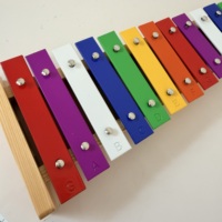 Wholesale Orff Percussion Instrument 15 Notes Portable Rainbow Glockenspiel Xylophone Musical Percussion Instrument for Kids