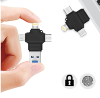 Unidad Flash USB 2.0 4 en 1 Multi OTG Tipo C para Teléfono Móvil, para Apple y Android, Tipo C USB 2.0, 16GB 32GB 64GB 128GB Memoria Flash