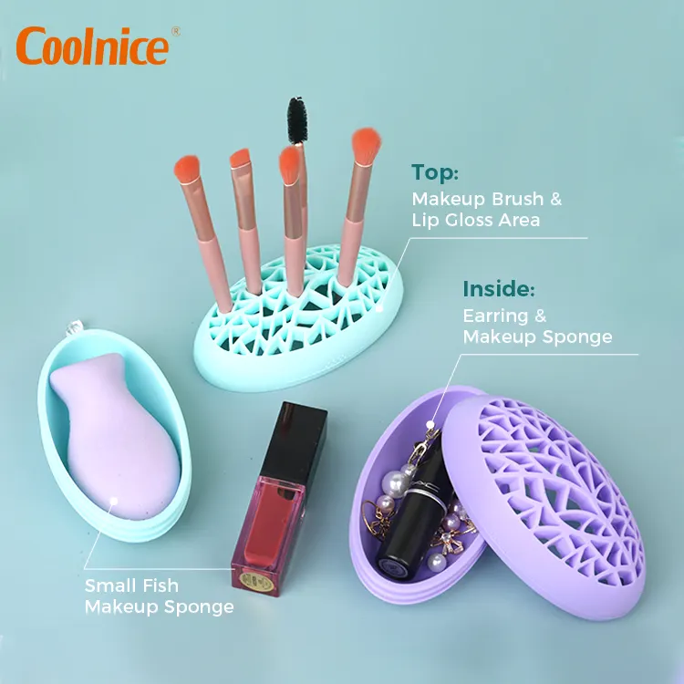 Multipurpose Beauty Tool Organizer Make up Brush Storage Stand Silicone Makeup Brush Holder