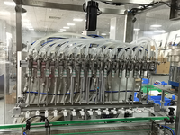 Machine de remplissage de liquides semi-automatique électrique pneumatique à pompe motorisée, contrôlée par PLC, pour bouteilles en verre de grande taille