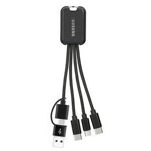 <span class=keywords><strong>Cable</strong></span> USB 3 en 2 Luminoso de <span class=keywords><strong>Doble</strong></span> Cara con Logotipo Luminoso LED, Regalo Promocional de Marca, Dos Entradas Brillantes - Product Image 1