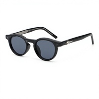 Lunettes de soleil rondes pleine monture style influenceur, protection UV400, tendance rétro, best-seller e-commerce de grandes marques