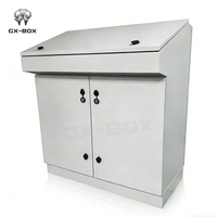 Armoire de commande électrique industrielle à double porte en acier galvanisé sur mesure OEM, console informatique, boîtier