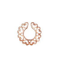 1 pièce Faux piercing de téton rond tendance en acier inoxydable 316L chirurgical, bijou de corps sans perçage