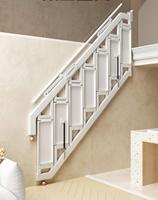 Escalier pliant mural en acier inoxydable, escalier mural intérieur en aluminium, adapté aux appartements et aux villas