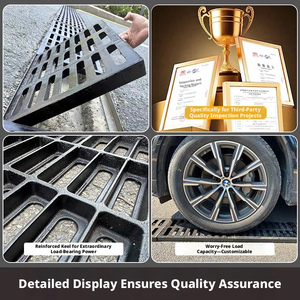 Grilles d'égout et couvercles de drainage en fonte ductile, personnalisables et directement de l'usine, adaptés aux routes extérieures et aux parkings. - Product Image 6