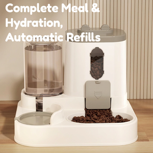 Comedero y Bebedero Automático Integrado para Mascotas, Dispensador de Agua y Comida para Perros y Gatos, para Uso Diario en Interiores - Product Image 1