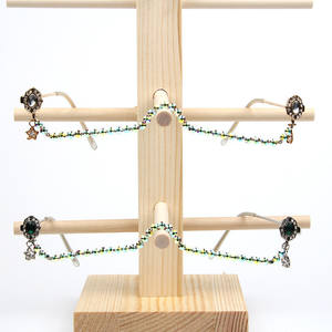 <span class=keywords><strong>Lunettes</strong></span> demi-cerclées style mode avec strass en forme de goutte d'eau et monture à strass, sans <span class=keywords><strong>verres</strong></span> - Product Image 2