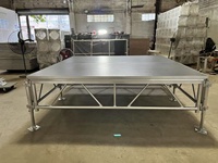 Scène en aluminium assemblable 3,66x4,88 m avec hauteur réglable pour événements, concerts, mariages, fêtes, plateforme de scène 1,22x2,44 m
