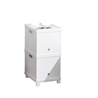 Caja Archivadora Rectangular A4 con Ruedas, Organizador de Documentos Móvil, Contenedor de Almacenamiento de Plástico PP con Tapa, Asa y Ruedas para Escritorio, Oficina, Escuela, Moderno