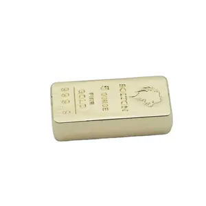 999.9 fine gold 5 ounce pure gold bar custom logo commemorative customized metal gold bars for sale