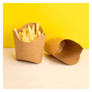 Boîte d'emballage en papier jetable personnalisée pour frites, poulet frit et ailes de poulet, avec logo imprimé, pour la restauration rapide à emporter - Product Image 2