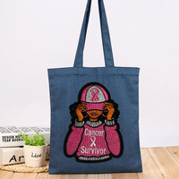 Patch brodé ruban rose pour survivants du cancer du sein, motifs personnalisés, thermocollant, pour tissu, vente en gros