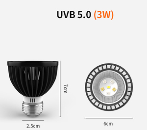 Luce per rettili 3W LED <span class=keywords><strong>UVB</strong></span> 5.0/10.0: lampadina UVA/<span class=keywords><strong>UVB</strong></span> ideale per tutti i rettili e anfibi - Product Image 4