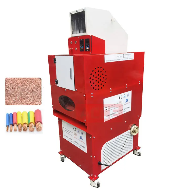 Kualitas tinggi kawat granulator kering jenis plastik daur ulang dan tembaga terpisah mesin kabel kawat granulator mesin